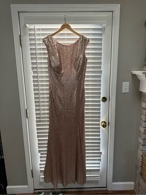 Sequin Evening Gown - Blush Pink